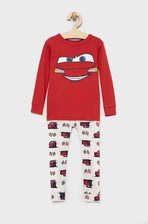 Otroška bombažna pižama GAP rdeča barva
