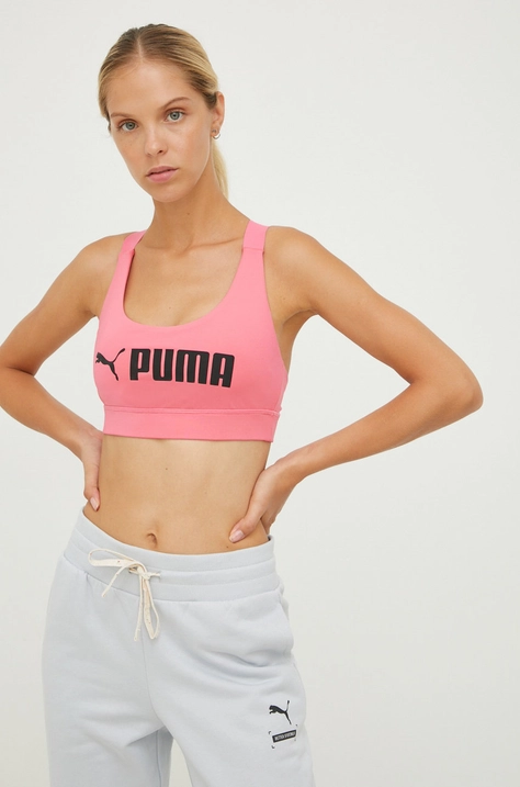 Спортивний бюстгальтер Puma Fit колір рожевий