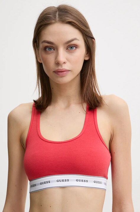 Guess sutien culoarea rosu, neted, O97C01 KBBU1