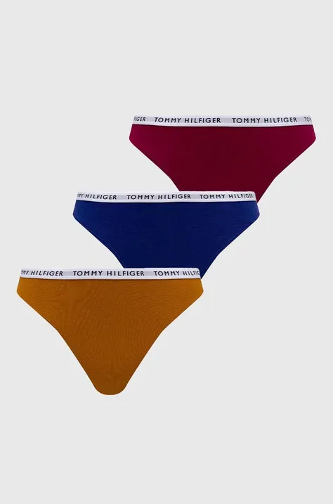 Στρινγκ Tommy Hilfiger 3-pack χρώμα: μοβ