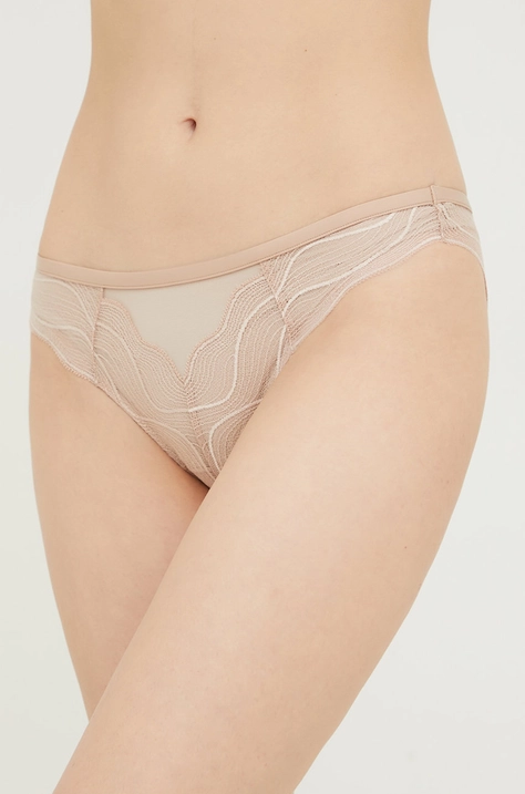 Nohavičky Calvin Klein Underwear béžová farba,