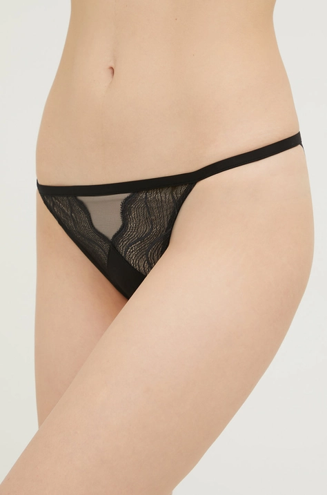 Calvin Klein Underwear chiloti brazilieni culoarea negru, transparent