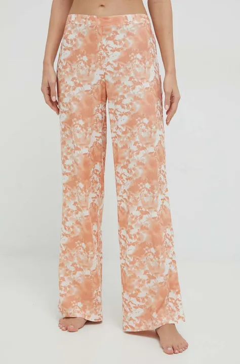 Calvin Klein Underwear spodnie piżamowe damskie kolor pomarańczowy