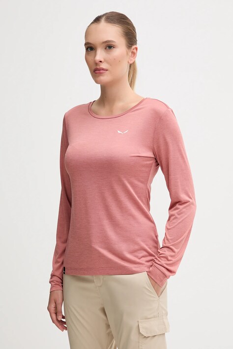 Salewa longsleeve funkcyjny Puez Melange Dry kolor pomarańczowy 00.0000027454