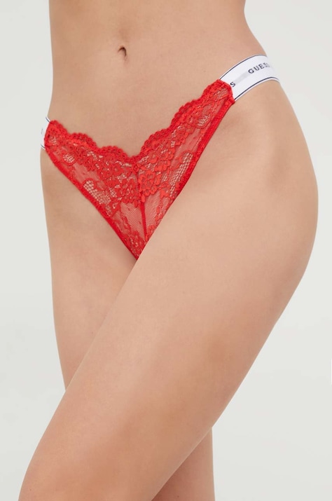 Στρινγκ Guess BELLE χρώμα: κόκκινο, O3RE08 KBBT0