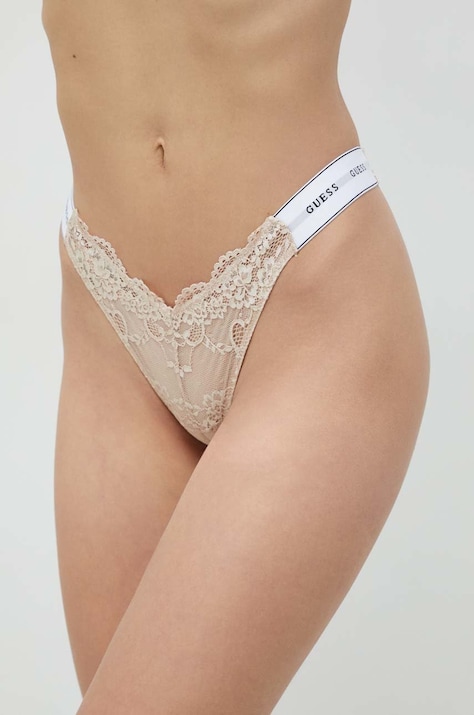 Стринги Guess BELLE колір бежевий O3RE08 KBBT0