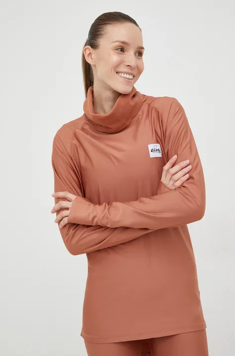 Funkcionalna majica dugih rukava Eivy Icecold boja: smeđa