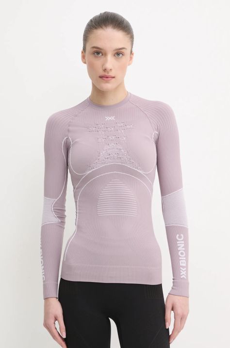 X-Bionic longsleeve funcțional Energy Accumulator 4.0 culoarea violet