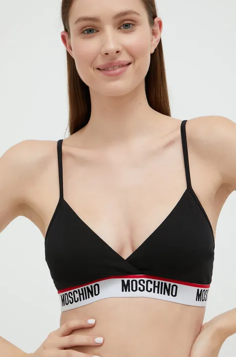 Moschino Underwear sutien culoarea negru, neted