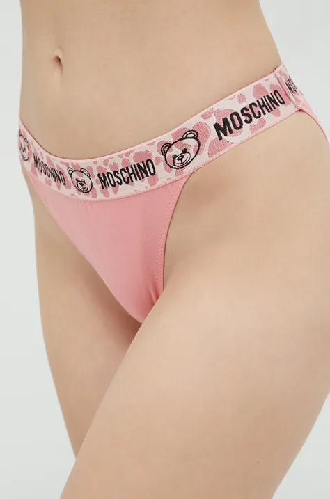 Moschino Underwear figi kolor różowy