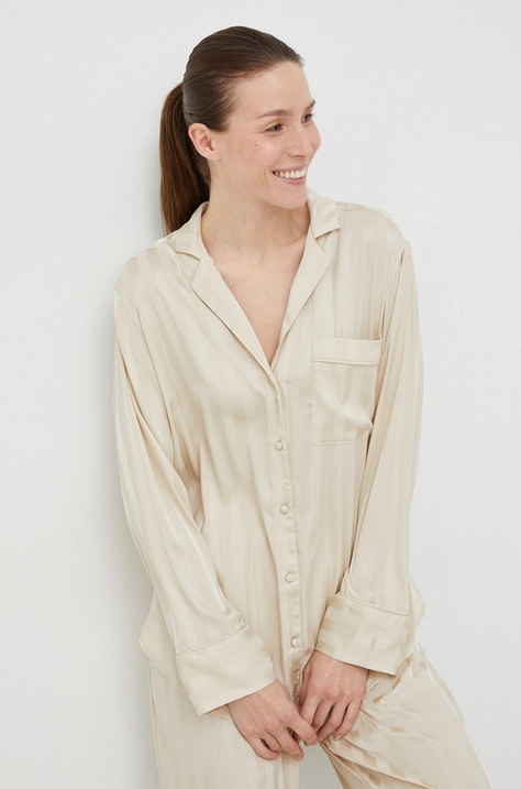 Abercrombie & Fitch camicia da pigiama donna colore beige