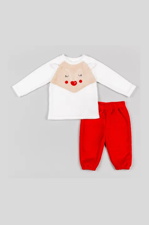 Детская пижама zippy цвет красный с принтом