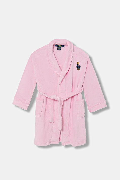 Polo Ralph Lauren szlafrok dziecięcy kolor różowy
