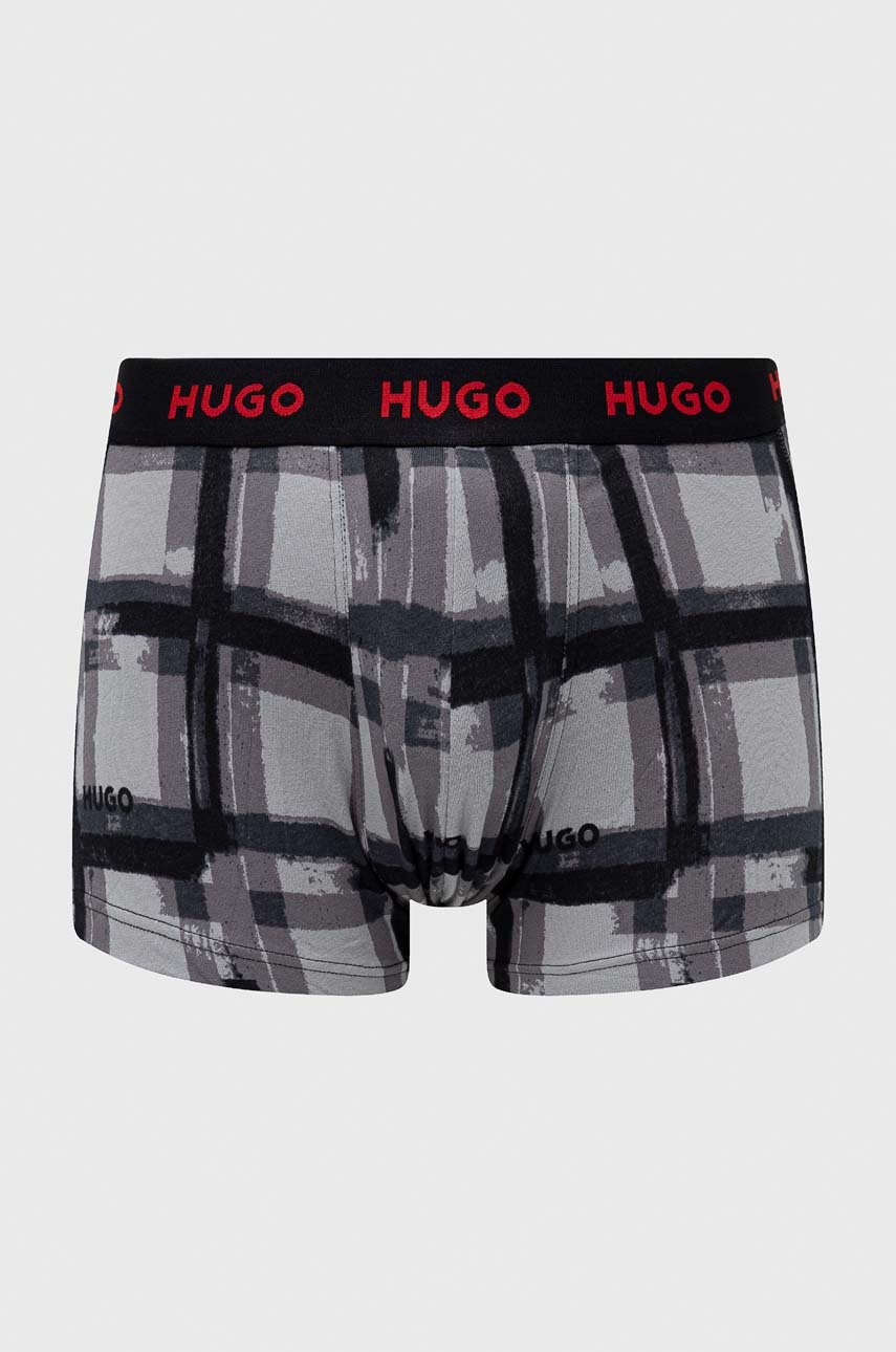 HUGO boxeri 3-pack bărbați, culoarea gri 50480170