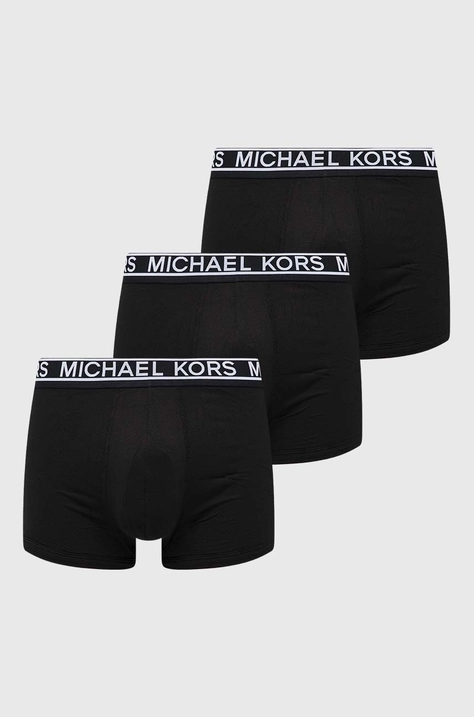 Boxerky Michael Kors 3-pack pánské, černá barva