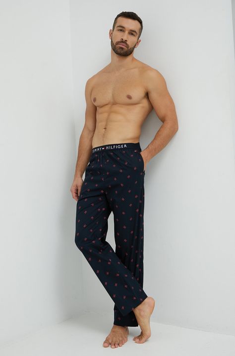 Bavlněné pyžamové kalhoty Tommy Hilfiger