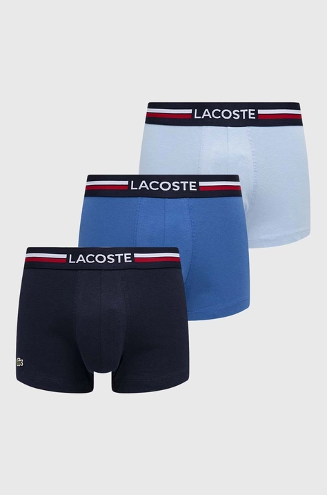 Bokserice Lacoste 3-pack za muškarce, boja: tamno plava