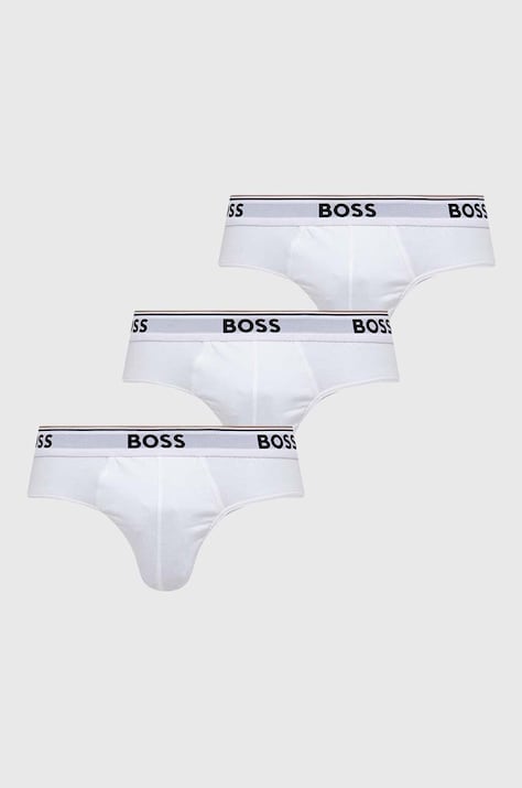 BOSS slip 3-pack bărbați, culoarea alb 50475273