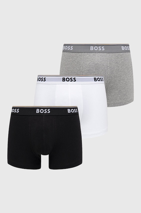 BOSS boxeri 3 pack bărbați, culoarea alb 50475274