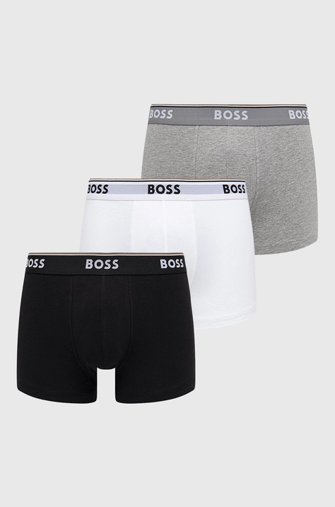 Bokserice BOSS (3-pack) za muškarce, boja: bijela