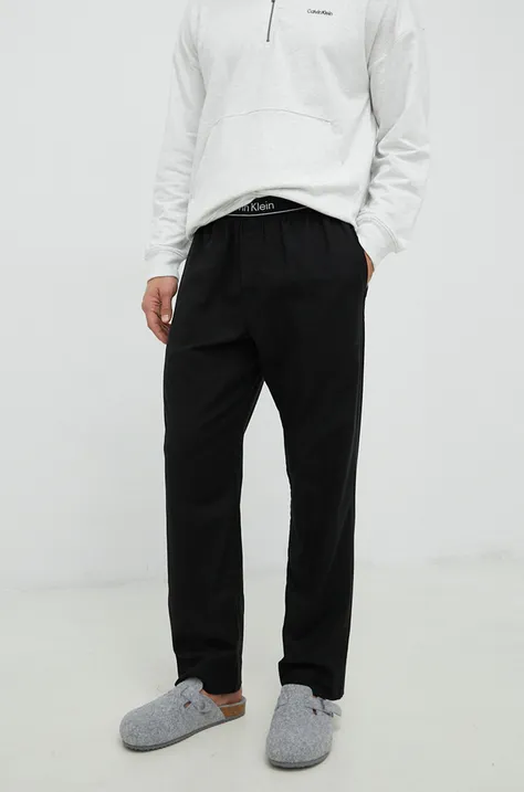 Calvin Klein Underwear spodnie piżamowe męskie kolor czarny wzorzysta