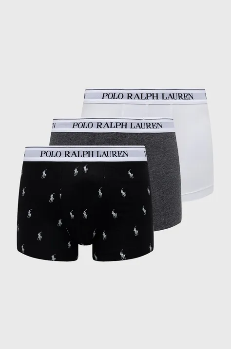 Bokserice Polo Ralph Lauren 3-pack za muškarce, boja: siva