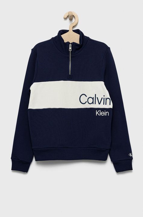 Otroška bombažna mikica Calvin Klein Jeans