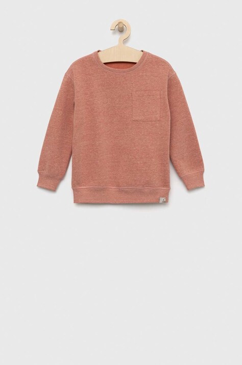 Детски суичър United Colors of Benetton в розово меланж на