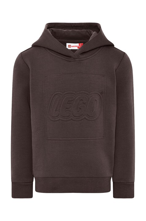 Detská mikina Lego Wear hnedá farba, s kapucňou, s nášivkou