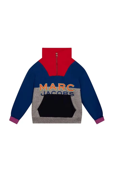 Детская хлопковая кофта Marc Jacobs цвет синий узор