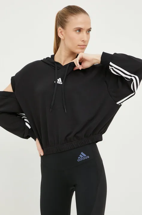Кофта adidas женская цвет чёрный однотонная