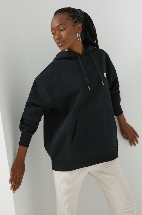 Dickies bluza femei, culoarea negru, cu imprimeu