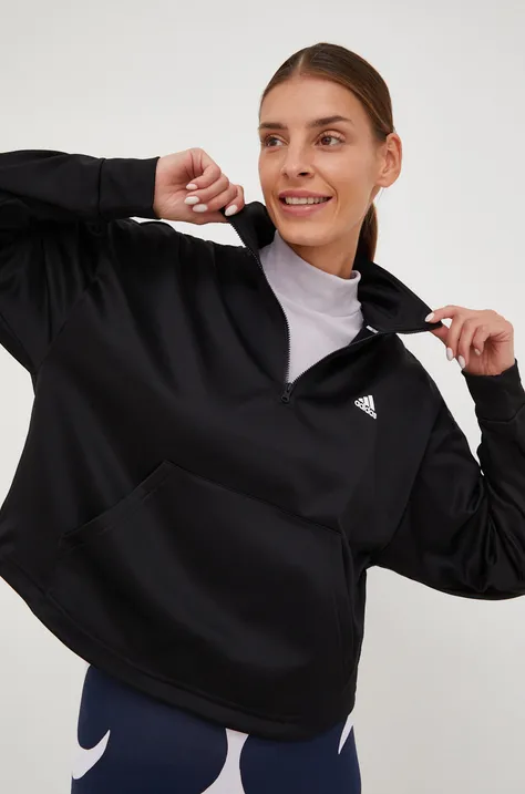 adidas Performance bluza treningowa damska kolor czarny gładka