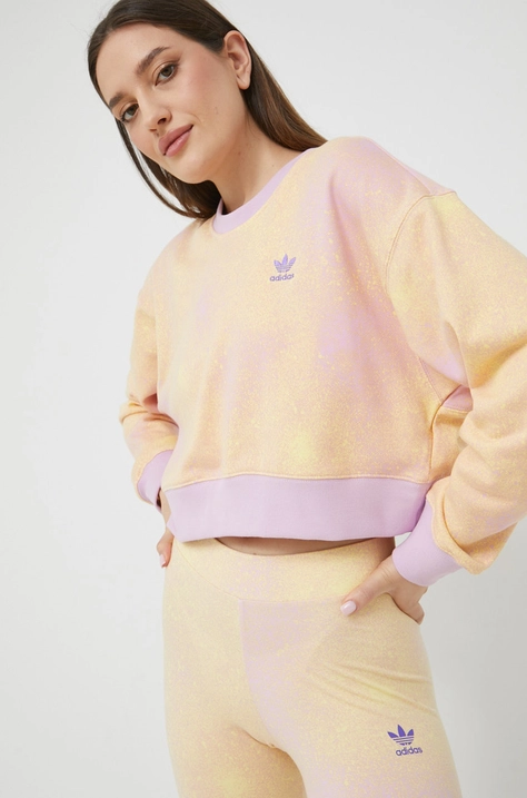 adidas Originals bluza bawełniana damska  wzorzysta