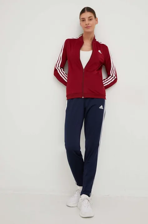 Спортивний костюм adidas жіночий колір бордовий