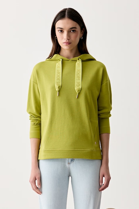 Joop! bluza z kapturem damska z bawełną zielona 30032522 10007096