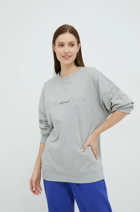 Calvin Klein Underwear longsleeve piżamowy kolor szary z aplikacją