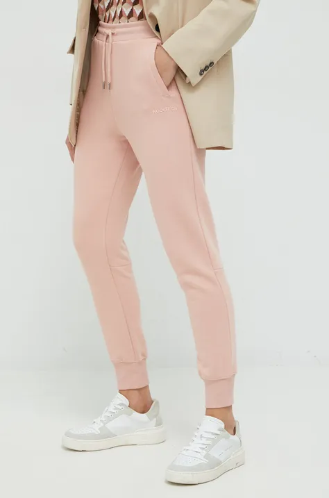 Спортивные штаны Woolrich женские цвет розовый однотонные