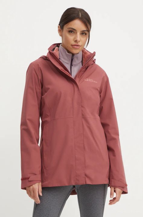 Jack Wolfskin bluza sportowa Taunus kolor fioletowy gładka 1709532