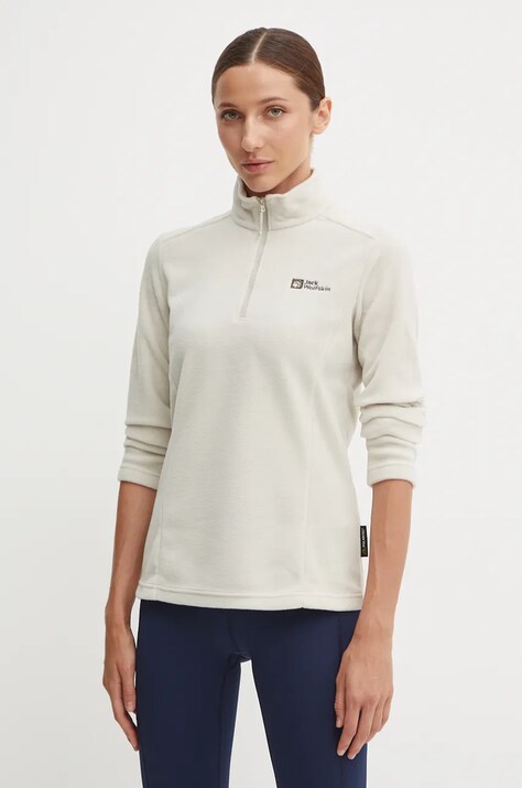Jack Wolfskin hanorac Taunus culoarea bej, uni 1709532