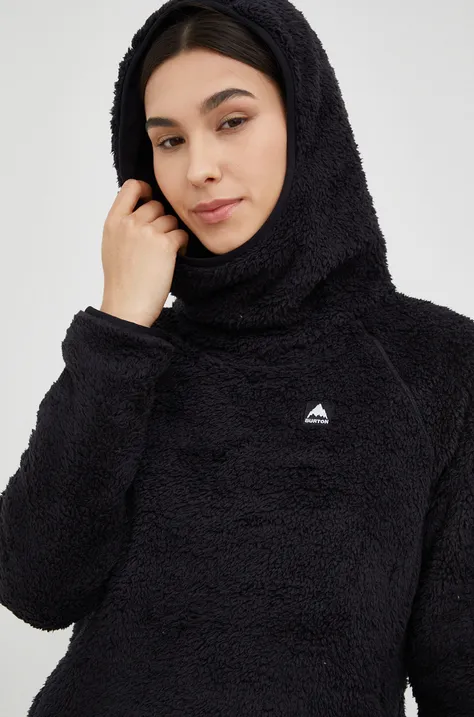 Спортивная кофта Burton Lynx женская цвет чёрный с капюшоном однотонная