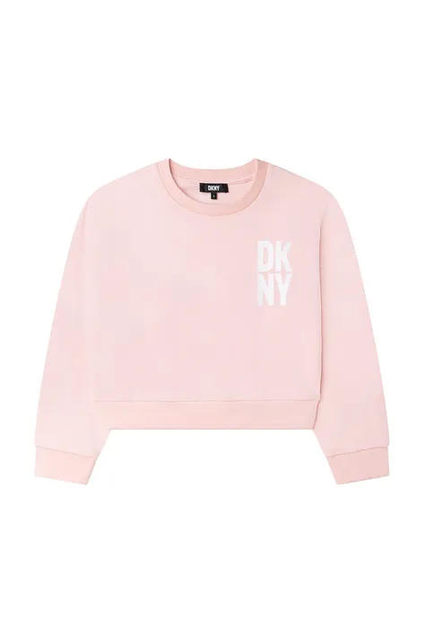 Dkny bluza copii culoarea roz, cu imprimeu