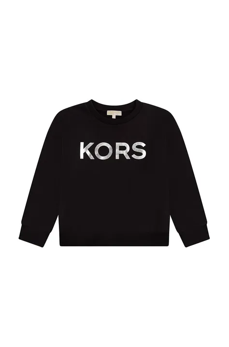 Michael Kors bluza bawełniana dziecięca kolor czarny z nadrukiem