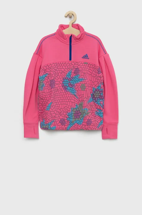 Παιδική μπλούζα adidas Performance χρώμα: ροζ,