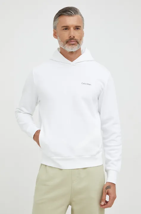 Кофта Calvin Klein мужская цвет белый однотонная