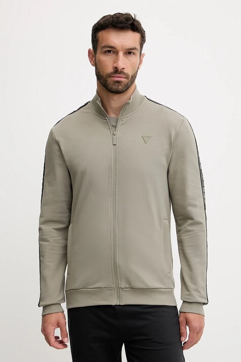 Guess bluza męska kolor zielony z nadrukiem Z2YQ12 K6ZS1