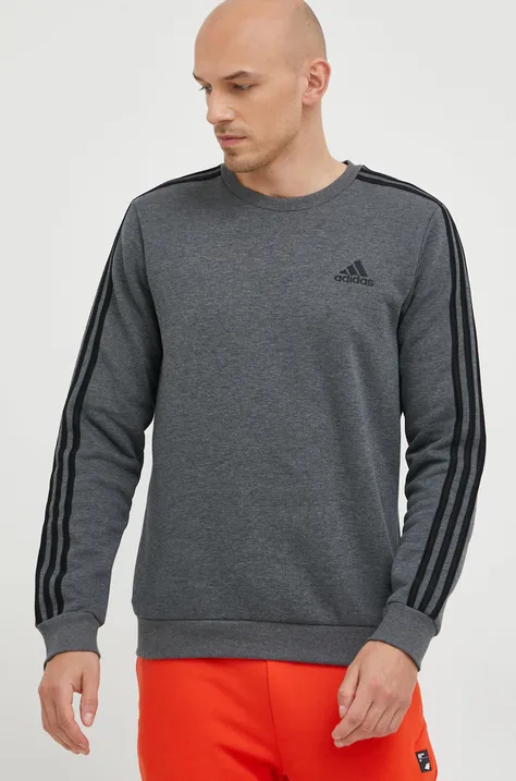 Кофта adidas мужская цвет серый меланж
