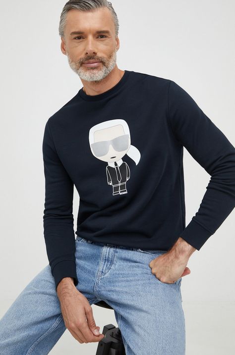 Βαμβακερή μπλούζα Karl Lagerfeld