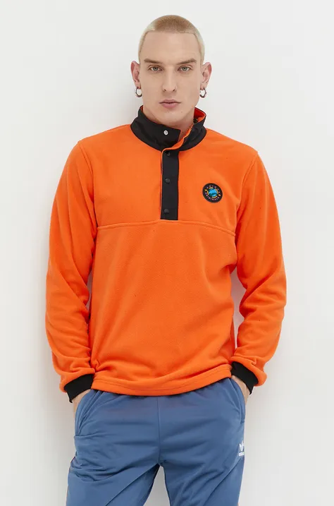 Кофта adidas Originals мужская цвет оранжевый с аппликацией