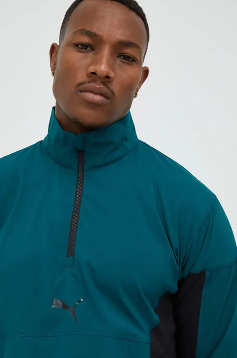 Куртка для тренувань Puma Fit чоловіча колір зелений однотонна